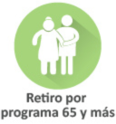 Retiro por programa 65 y más